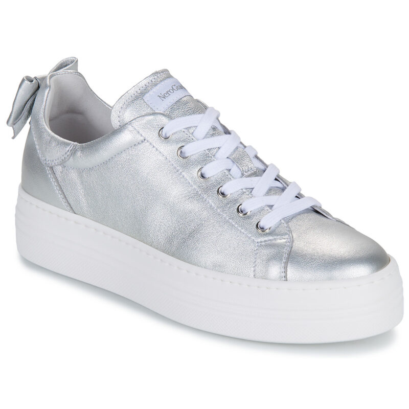 NeroGiardini E513020D Argento Damen-Sneaker, niedrig geschnitten - Gr&ouml;&szlig;e 1