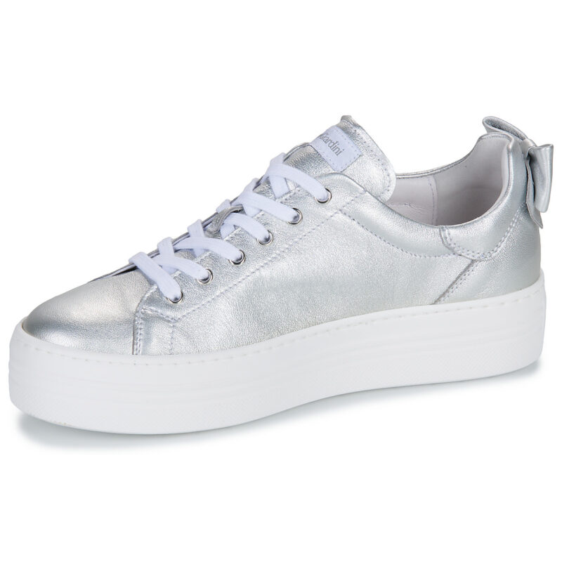 NeroGiardini E513020D Argento Damen-Sneaker, niedrig geschnitten - Gr&ouml;&szlig;e 4