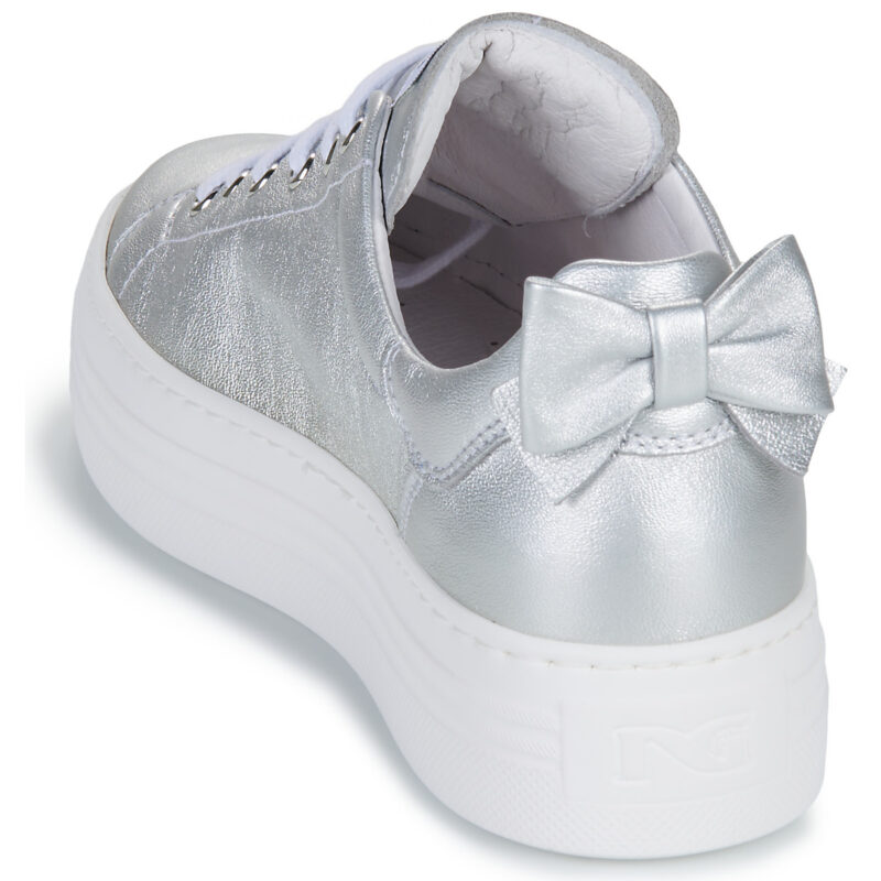 NeroGiardini E513020D Argento Damen-Sneaker, niedrig geschnitten - Gr&ouml;&szlig;e 5