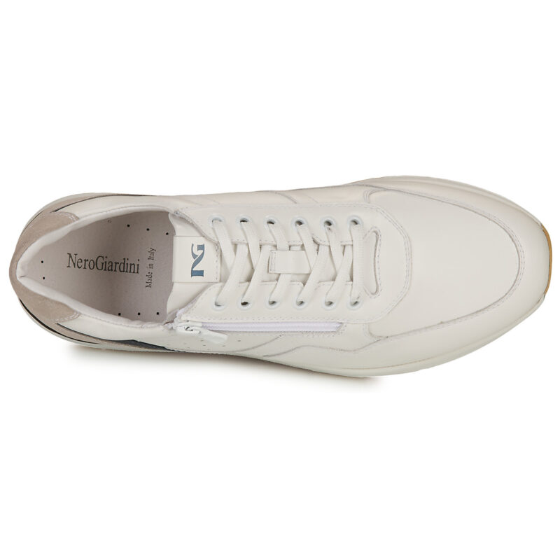 NeroGiardini E500650U Wei&szlig;e Herren-Sneaker - Gr&ouml;&szlig;e 6
