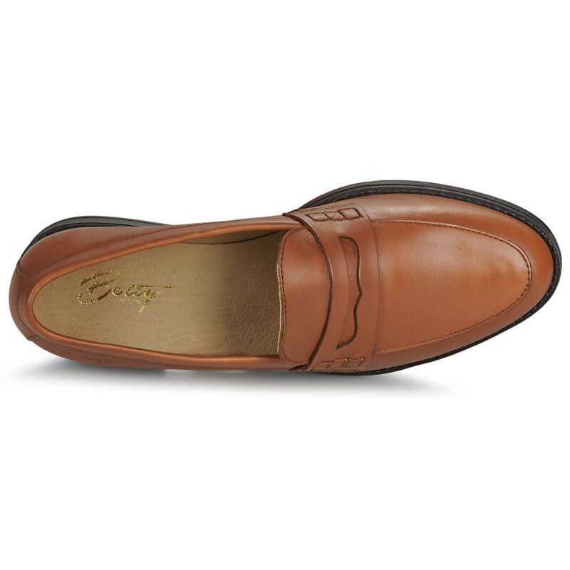 Betty London MAGLIT Braune Damen-Loafer - Gr&ouml;&szlig;e 6