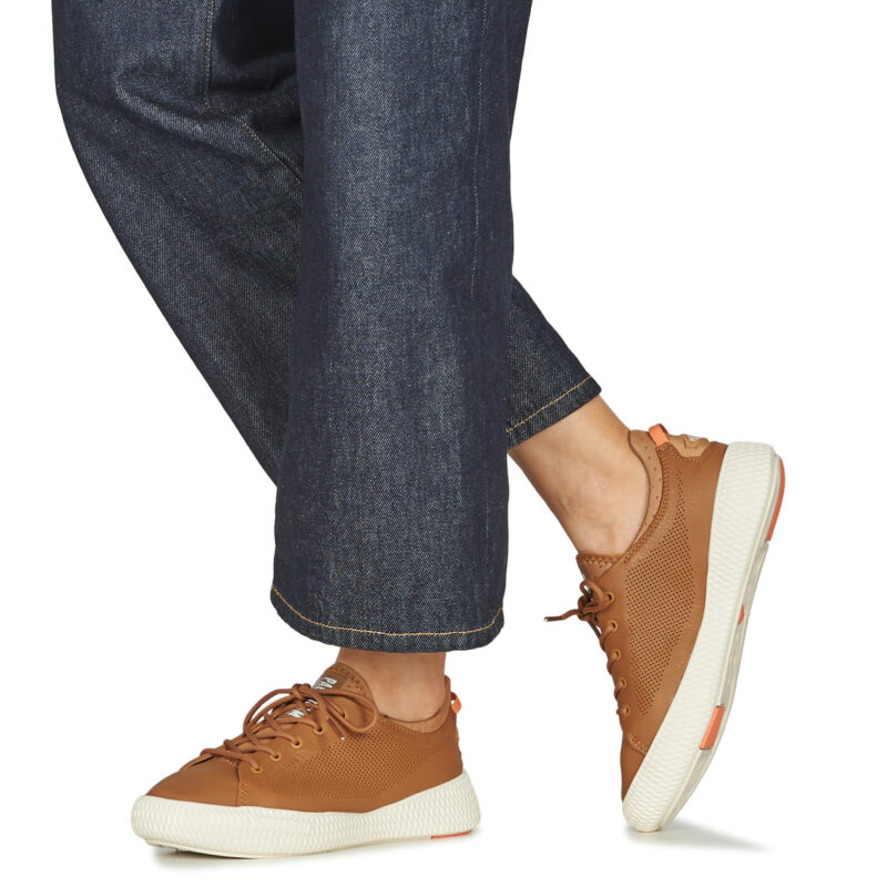 Palladium PALLANOVA LTH Braune Low-Top-Sneaker f&uuml;r Damen - Gr&ouml;&szlig;e 8