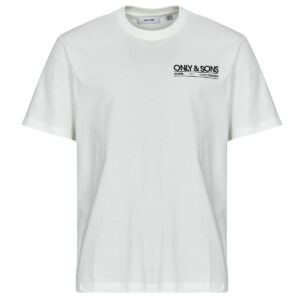 T-shirt  Only & Sons   ONSKASBAH  Bianco -  T-shirt maniche corte Uomo