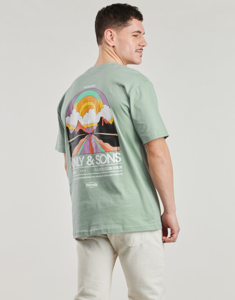 T-Shirt Only & Sons ONSKASBAH Gr&uuml;n Kurzarm T-Shirt Herren - 2