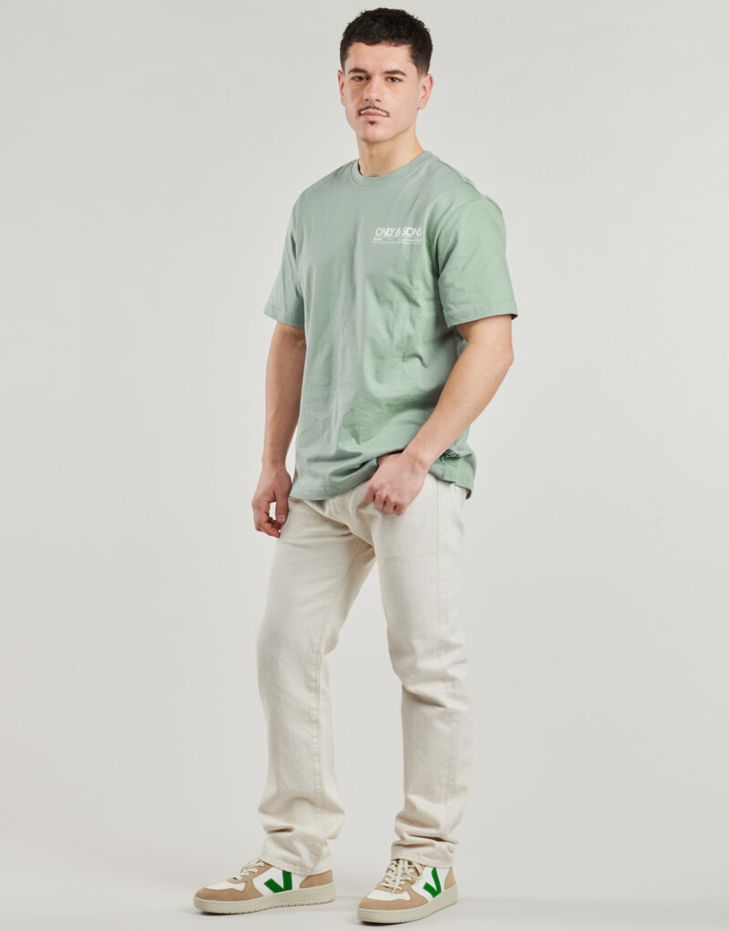 T-Shirt Only & Sons ONSKASBAH Gr&uuml;n Kurzarm T-Shirt Herren - 4