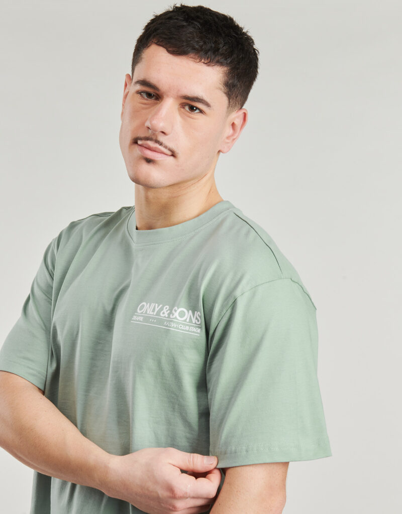 T-Shirt Only & Sons ONSKASBAH Gr&uuml;n Kurzarm T-Shirt Herren - 5
