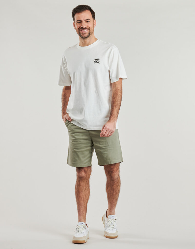 T-Shirt Only & Sons ONSFLOWER Weiß Kurzarm T-Shirt Herren - 3