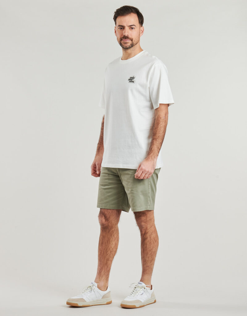 T-Shirt Only & Sons ONSFLOWER Weiß Kurzarm T-Shirt Herren - 4
