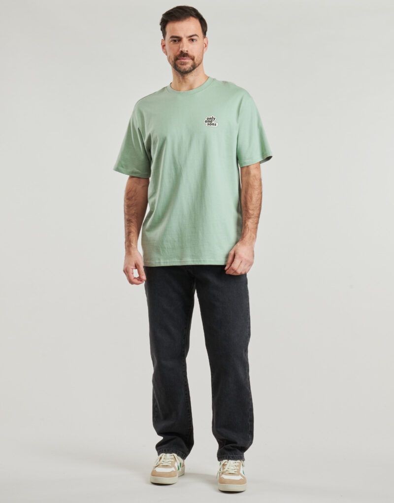 T-Shirt Only & Sons ONSFLOWER Gr&uuml;n Kurzarm T-Shirt Herren - 3