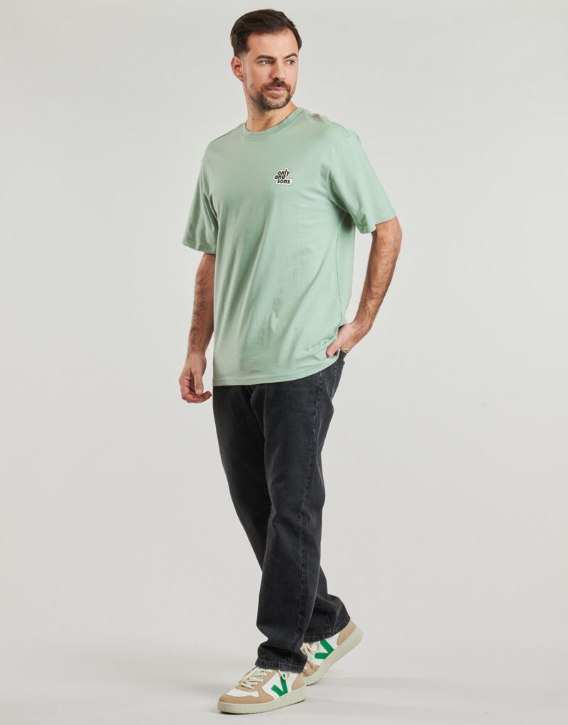 T-Shirt Only & Sons ONSFLOWER Gr&uuml;n Kurzarm T-Shirt Herren - 4