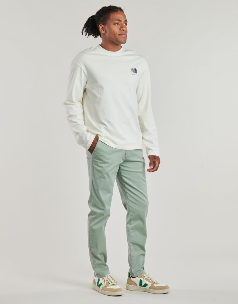 Pantalone Chino Selected SLHSLIM-NEW MILES 175 FLEX CHINO Verde Pantaloni Chino Uomo - 3