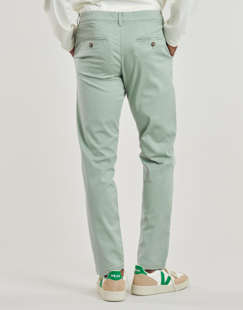 Pantalone Chino Selected SLHSLIM-NEW MILES 175 FLEX CHINO Verde Pantaloni Chino Uomo - 4