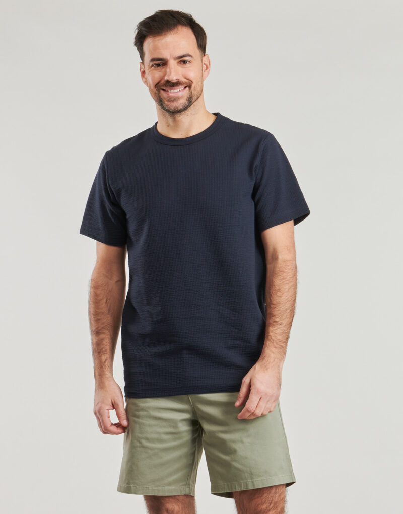 T-shirt Selected SLHSANDER SEERSUCKER Marine T-shirt maniche corte Uomo - 2