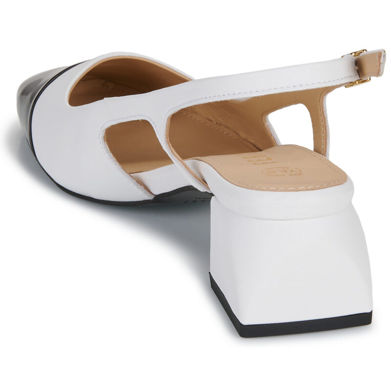 Fericelli Zapatos de tac&oacute;n blancos para mujer LEA - 5