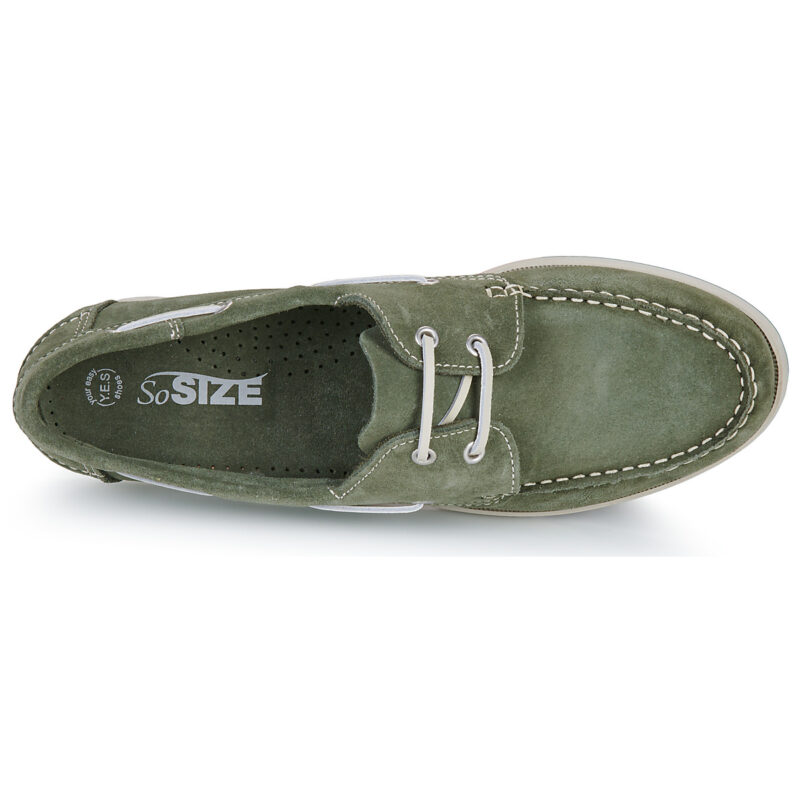 Zapatos n&aacute;uticos verdes para hombre So Size MALIK - 6