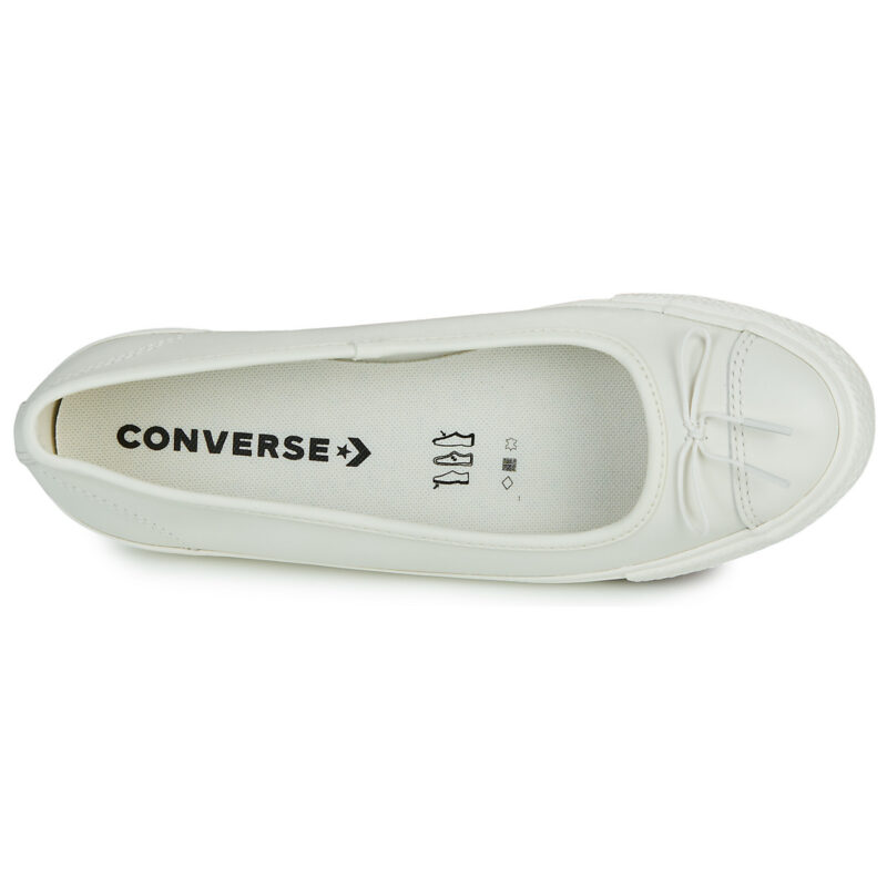 Converse Ballerines fines en cuir blanc CHUCK TAYLOR ALL STAR - Pointure 6