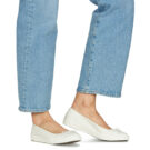 Converse Ballerines fines en cuir blanc CHUCK TAYLOR ALL STAR - Pointure 8