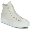 Converse  CHUCK TAYLOR ALL STAR LIFT PLATFORM GOLD  Bianco -  Sneakers alte Donna