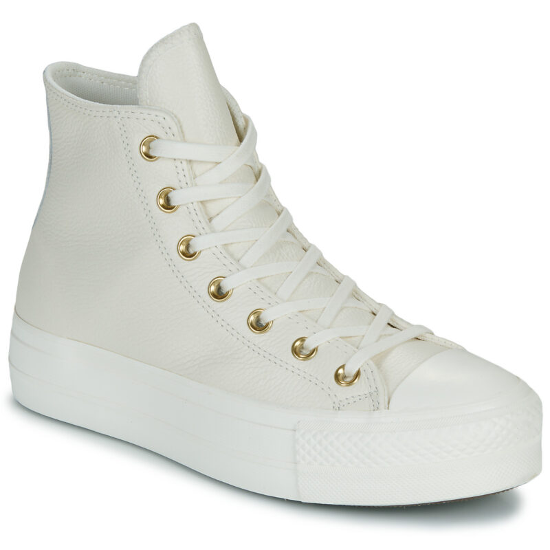 Converse CHUCK TAYLOR ALL STAR LIFT PLATFORM GOLD Bianco Sneakers alte Donna - 1
