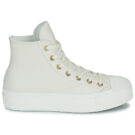 Converse CHUCK TAYLOR ALL STAR LIFT PLATFORM GOLD Bianco Sneakers alte Donna - 2