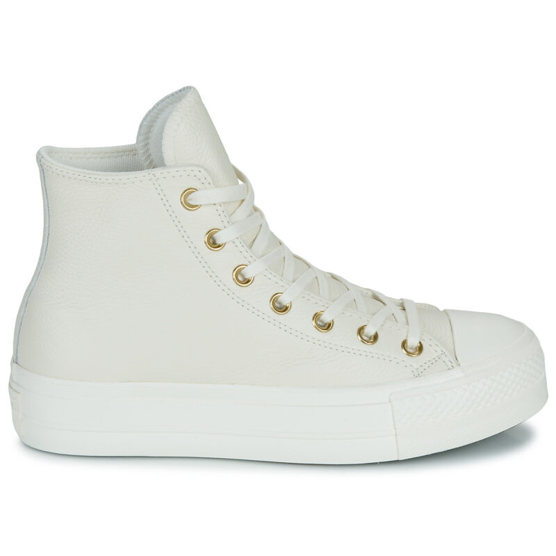 Converse CHUCK TAYLOR ALL STAR LIFT PLATFORM GOLD Bianco Sneakers alte Donna - 2