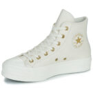 Converse CHUCK TAYLOR ALL STAR LIFT PLATFORM GOLD Bianco Sneakers alte Donna - 4