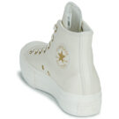 Converse CHUCK TAYLOR ALL STAR LIFT PLATFORM GOLD Bianco Sneakers alte Donna - 5