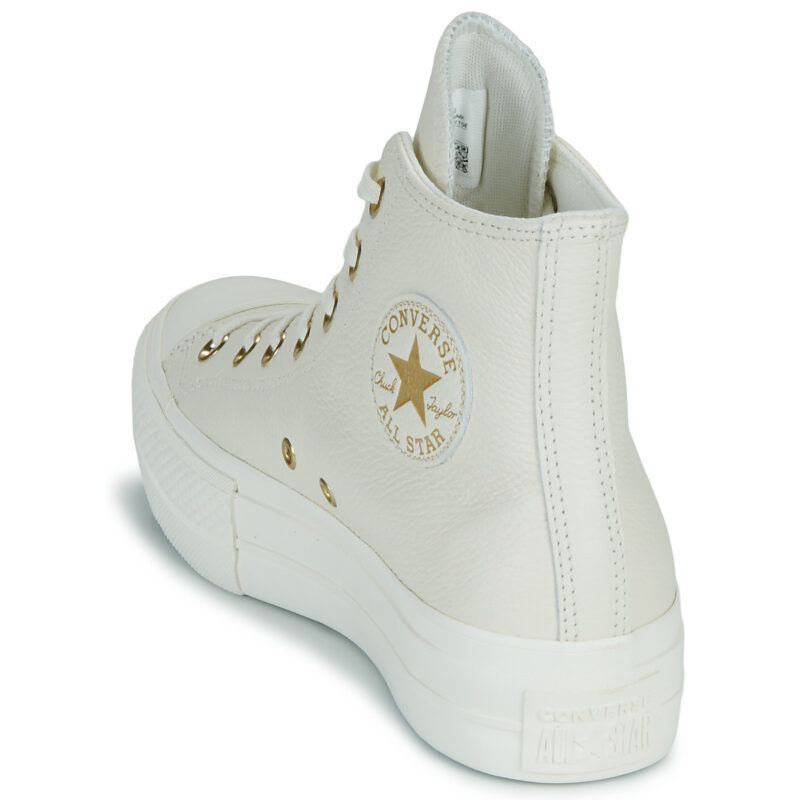 Converse CHUCK TAYLOR ALL STAR LIFT PLATFORM GOLD Bianco Sneakers alte Donna - 5