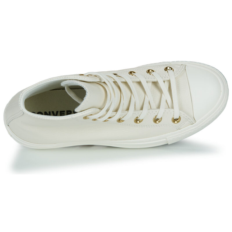 Converse CHUCK TAYLOR ALL STAR LIFT PLATFORM GOLD Bianco Sneakers alte Donna - 6