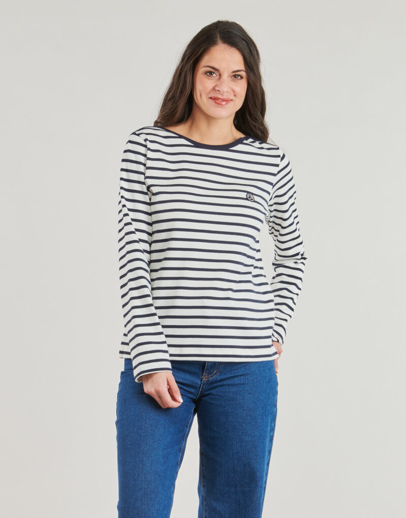 Langarmshirts Petit Bateau BABYLONE Marine Langarmshirts Damen - 2