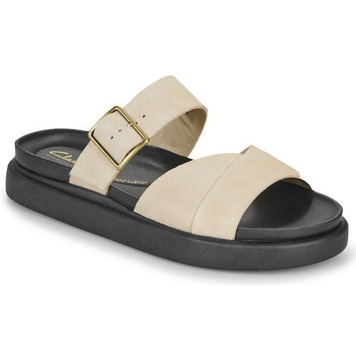 Ciabatta Donna Clarks ARISTELLA MULE in pelle nera con tacco basso e design elegante, perfetta per un comfort impeccabile e un look alla moda, ideale per ogni occasione.