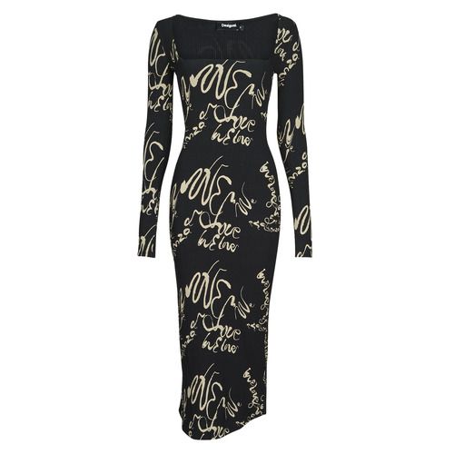 Abito lungo Donna Desigual VALENCIA in nero, elegante e alla moda, perfetto per occasioni speciali e outfit quotidiani. Design raffinato e tessuto di alta qualità per un comfort duraturo. Scopri il tuo stile con l'Abito lungo VALENCIA Nero di Desigual, ideale per ogni stagione.