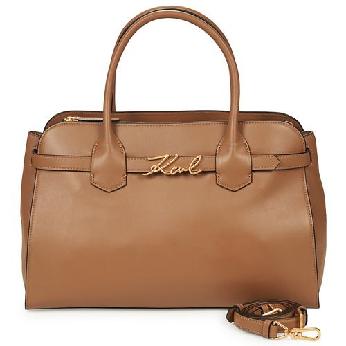 Borsette donna Karl Lagerfeld  K/SIGNATURE TOP HANDLE  Marrone Karl Lagerfeld 8721066220134