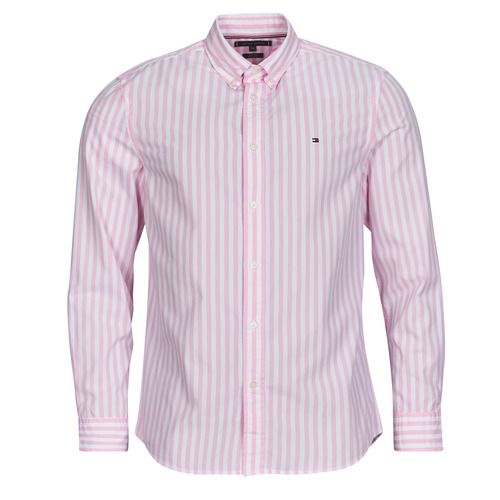 Camicia a maniche lunghe uomo Tommy Hilfiger FLEX POPLIN BOLD STRIPE RF SHIRT in rosa, caratterizzata da un design elegante con righe bold. Ideale per occasioni casual e formali, questa camicia combina comfort e stile, perfetta per ogni guardaroba maschile. Disponibile in taglie diverse, un must-have per gli amanti della moda.