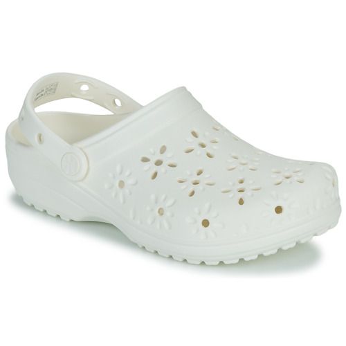 Zoccoli Donna Crocs Classic Floral Cut Out Clog, design floreale elegante, realizzati in materiale leggero e traspirante, ideali per comfort durante la stagione estiva. Perfetti per casual outings e tempo libero, questi zoccoli offrono una perfetta combinazione di stile e praticità. Disponibili in diverse taglie, sono un must-have per ogni donna che cerca versatilità e comfort nel proprio guardaroba.
