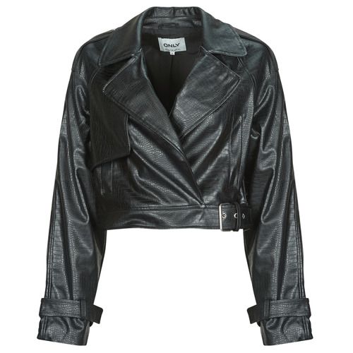 Giacca in pelle Donna Only ONLKIRA Nero, elegante e trendy, ideale per ogni occasione. Realizzata in pelle di alta qualità, offre comfort e stile. Perfetta per completare il tuo look autunnale e invernale. Acquista ora la giacca Only ONLKIRA per un outfit alla moda.