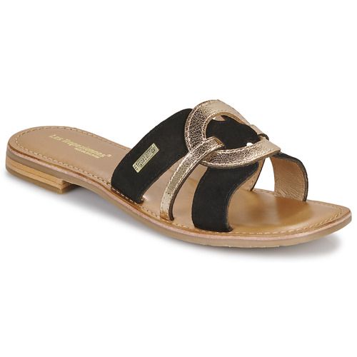 Ciabatta Donna Les Tropéziennes par M Belarbi HEVITA in pelle nera, con elegante design e dettagli in metallo, ideale per un comfort senza rinunciare allo stile. Perfetta per la stagione estiva, adatta a qualsiasi outfit. Acquista ora il tuo paio per un look chic e informale.