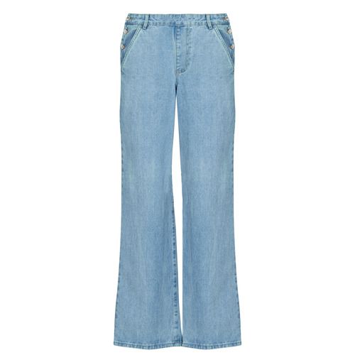 Jeans Flare Donna VIASSIA Blu di Vila, moda elegante per ogni occasione, denim di alta qualità, taglio svasato per un look trendy e alla moda, ottimo abbinamento con vari stili, disponibile in diverse taglie.