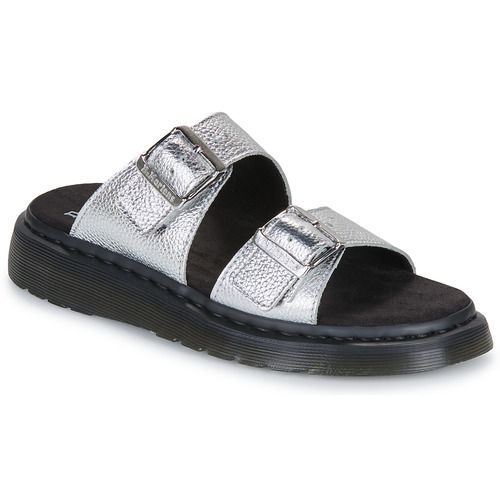 Ciabatta Donna Dr. Martens Josef Slide Silver Metallic Tumble, elegante e comoda, ideale per ogni occasione. Design in argento metallico con finitura in pelle, perfetta per uno stile casual e alla moda. Scopri il comfort e la qualità Dr. Martens. Acquista ora!