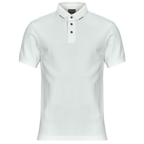 Polo bianca da uomo Emporio Armani POLO SHIRT EM001081, elegante e versatile, perfetta per ogni occasione. Realizzata in alta qualità, questa polo riflette lo stile sofisticato del marchio Emporio Armani. Disponibile in diverse taglie, ideale per un look casual o semi-formale. 