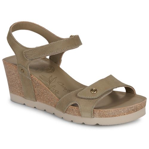 Sandali Donna Panama Jack JULIA in pelle beige, con soletta anatomica e suola antiscivolo. Design elegante e versatile, ideali per l'estate, perfetti per outfit casual e da spiaggia. Acquista ora per comfort e stile!