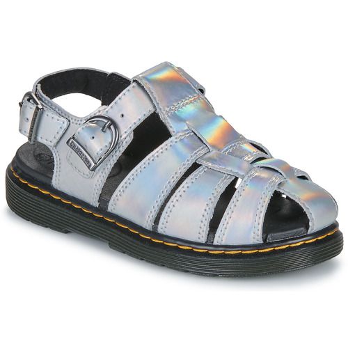 Sandali bambini ragazza Dr. Martens  Caarys J Silver Lazer Reflective Metallic  Argento Dr. Martens 190665722864