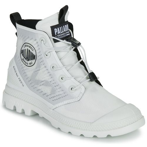 Sneakers alte Donna Palladium PAMPA LITE TRAVEL VT Bianco, perfette per un look urbano e casual. Design elegante e comfort ottimale, ideali per ogni occasione. Acquista ora le sneakers Palladium per un tocco di stile e praticità.
