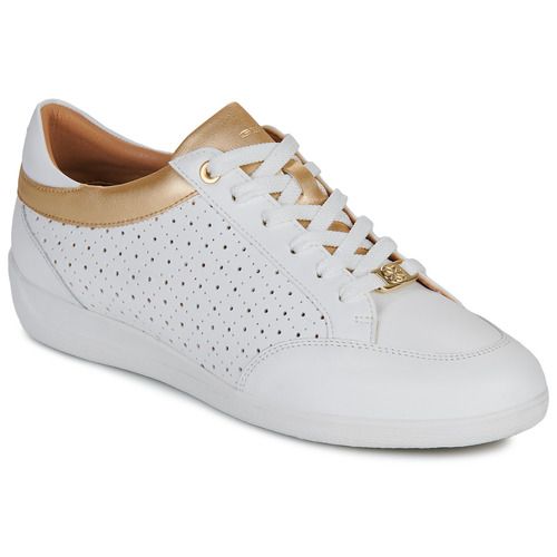 "Geox Bianco Sneakers basse Donna - Eleganti e comode scarpe sportive in bianco, ideali per ogni outfit. Perfette per la primavera e l'estate, queste sneakers offrono stile e comfort quotidiano. Aggiungi un tocco di classe al tuo guardaroba con queste scarpe versatili e trendy."