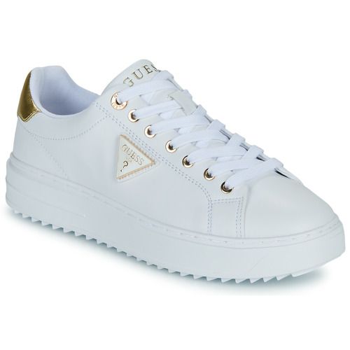 Sneakers basse Donna Guess DENESA12 in pelle bianca con dettagli in argento, perfette per un look casual e alla moda. Ideali per ogni occasione, queste sneakers uniscono comfort e stile, rendendole un must-have per la tua collezione di calzature. Scopri la qualità e il design di Guess con le DENESA12.