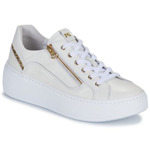 Sneakers basse NeroGiardini E513081D Donna in pelle nera, con design elegante e dettagli sofisticati, perfette per un look casual-chic. Comfort e stile si uniscono in queste scarpe ideali per ogni occasione. Acquista ora le NeroGiardini E513081D per un passo alla moda!