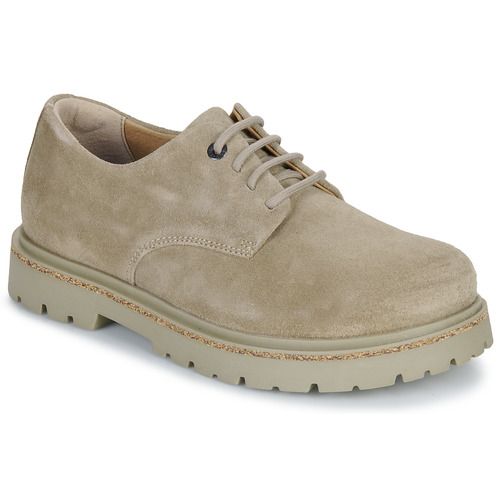 Sneakers basse BIRKENSTOCK Highwood Lace Low LEVE Taupe Beige per donna, ideali per un look casual e comfy. Queste scarpe offrono stile e comfort, perfette per ogni occasione. Acquista ora per aggiungere un tocco di eleganza al tuo guardaroba!