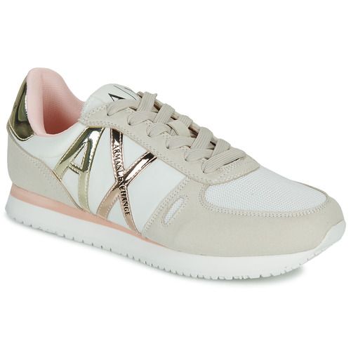 Sneakers basse Armani Exchange XDX031 per donna, eleganti e trendy, disponibili in colore bianco con dettagli in tessuto. Perfette per look casual e alla moda, ideali per ogni occasione. Scarpe comode e stilose, adatte per il tempo libero e le attività quotidiane. Acquista ora le Armani Exchange XDX031 Sneakers basse Donna e completa il tuo outfit con stile!