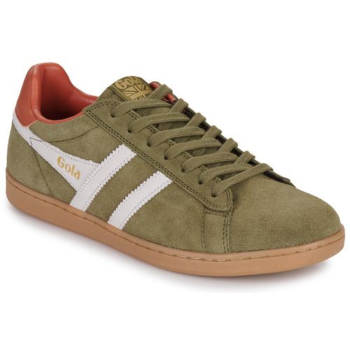 Sneakers uomo Gola Equipe II Suede Kaki, eleganti e comode, perfette per un look casual. Acquista ora le scarpe Gola ideali per ogni stagione, con suola in gomma e design retrò che garantiscono stile e comfort. Perfette per il tuo guardaroba!