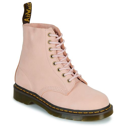 Stivaletti Donna Dr. Martens 1460 Pascal Powder Pink Milled Nubuck WP, eleganti e pratici, realizzati in morbido nubuck rosa polveroso. Design resistente all'acqua, perfetti per ogni occasione. Acquista ora per completare il tuo look con un tocco di stile unico!